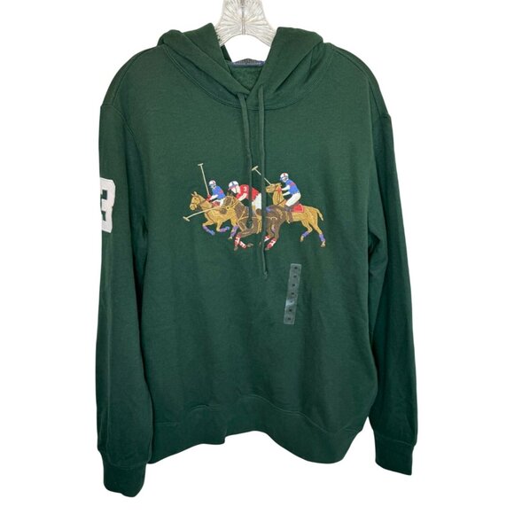 Polo Ralph Lauren Triple-Pony Fleece Hoodie NWT - Size M - Picture 2 of 9